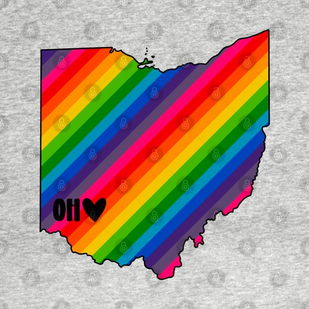 USA States: Ohio (rainbow) by LetsOverThinkIt